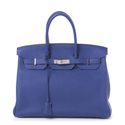 Hermes Togo Birkin 35 Bleu Electrique 1 of 11