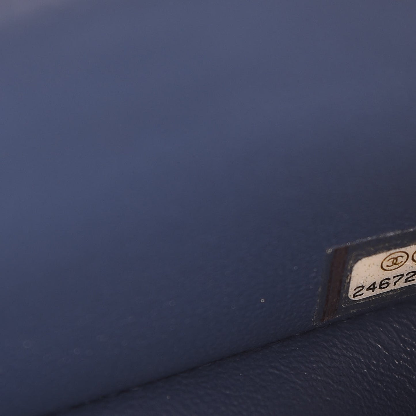 Caviar Quilted Mini Rectangular Flap Dark Blue
