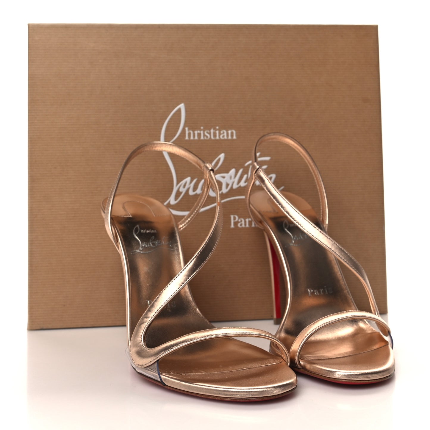 Kid Laminato Satin PVC Rosalie 100 Sandals 37.5 Leche