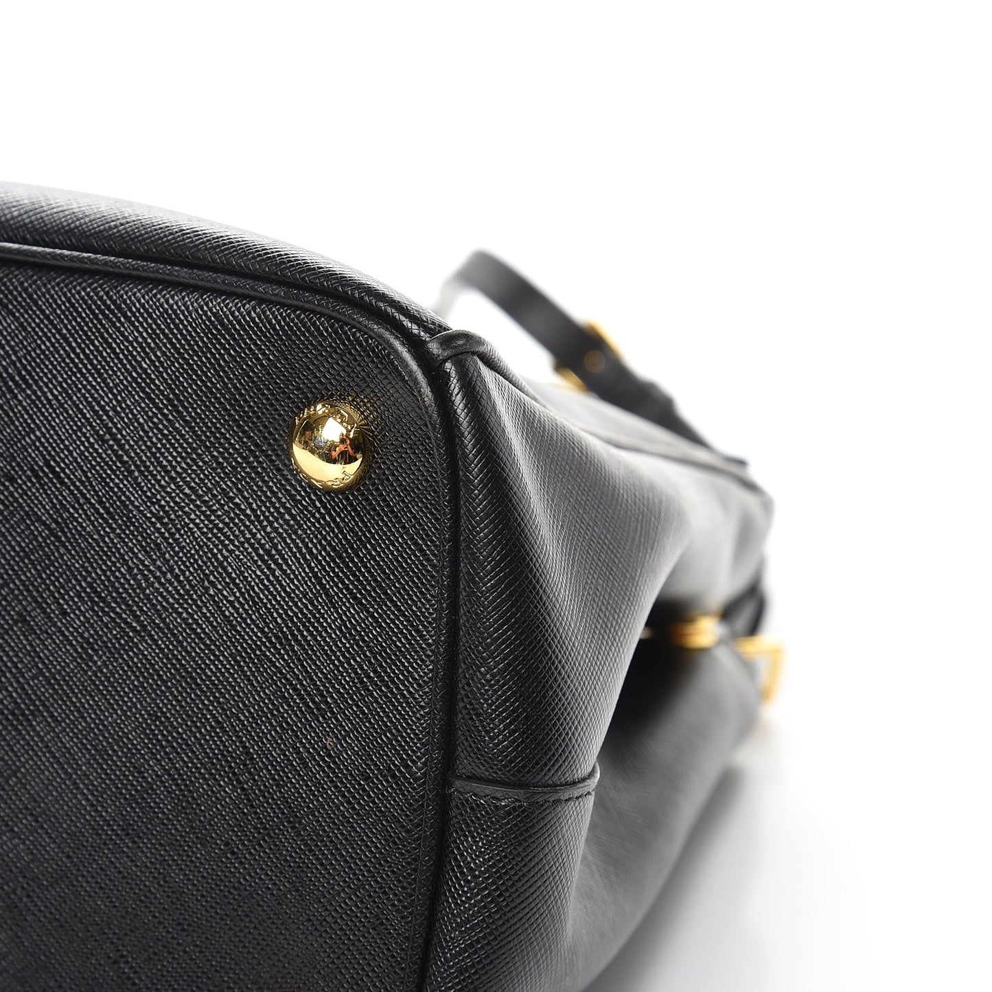 Saffiano Small Galleria Double Zip Tote Black