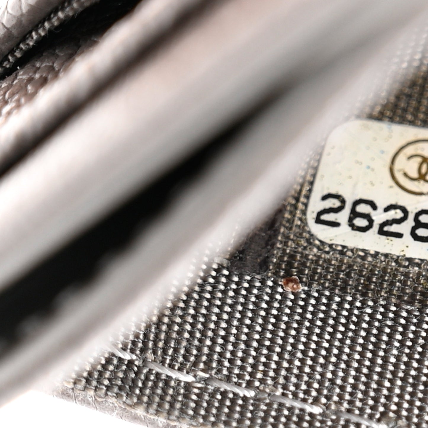 Caviar Quilted Boy Card Holder Grey