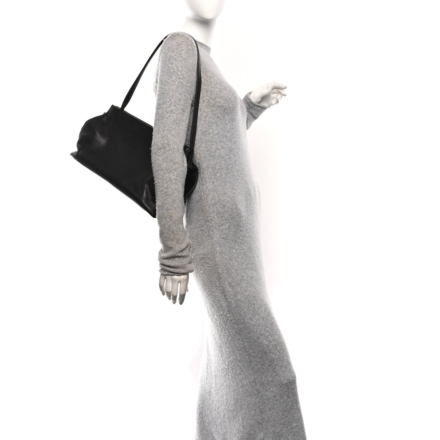 Saddle Calfskin Sienna Shoulder Bag Black