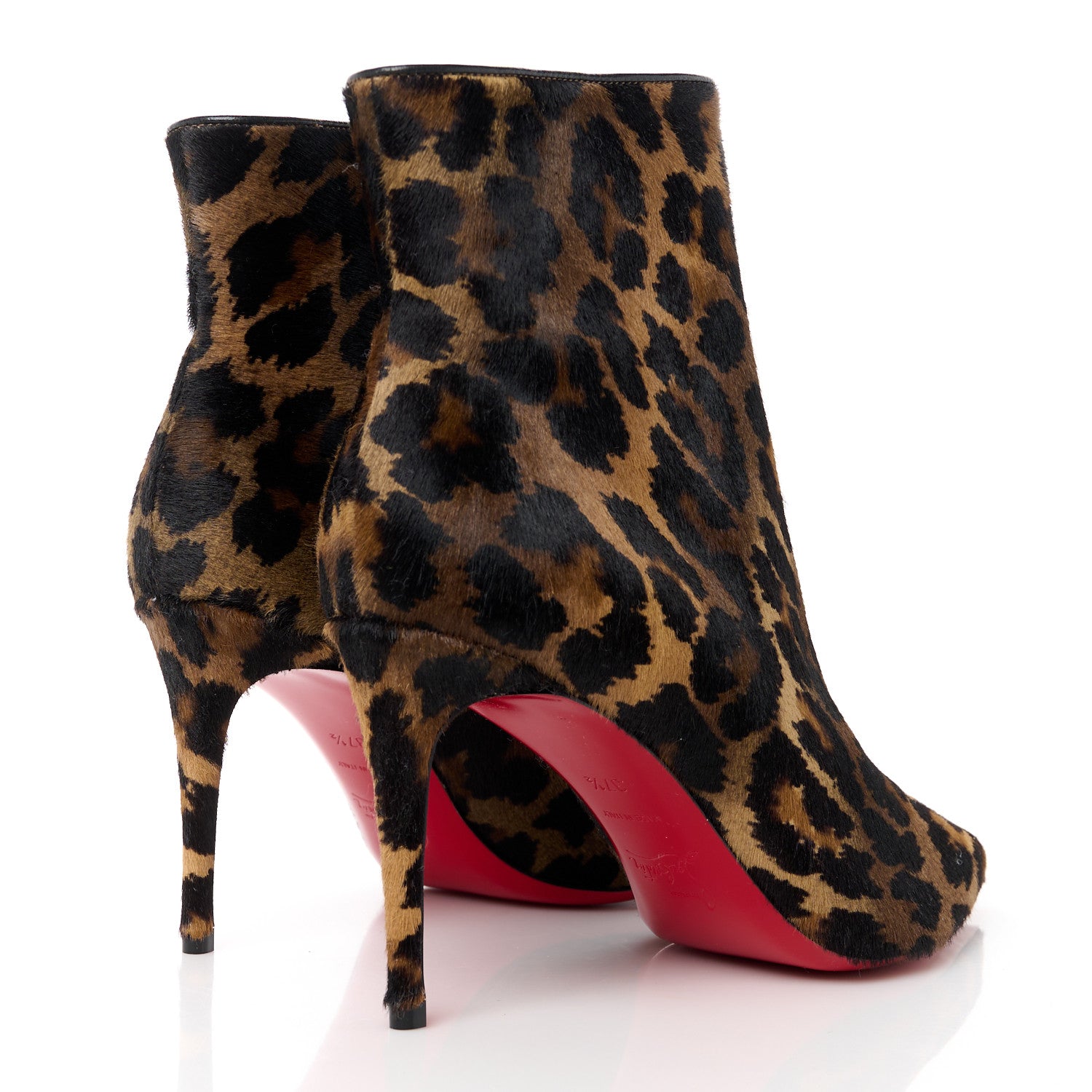 Christian Louboutin Pony Hair Leopard Print So Kate Booty 85 Ankle Boots 37.5 4 of 7