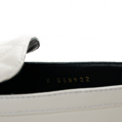 Chanel Lambskin Pearl Crystal Quilted CC Logo Jewelry Loafers 40 White 8 of 8