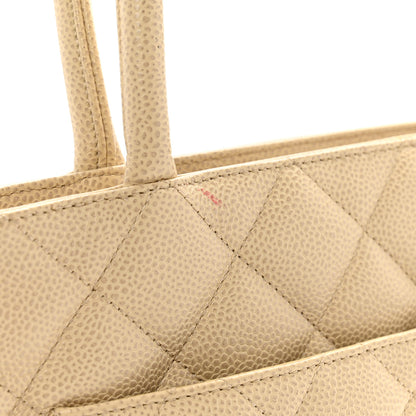 Chanel Caviar Quilted Medallion Tote Light Beige 11 of 15