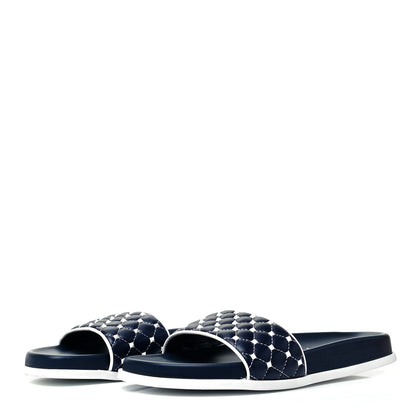Valentino Garavani Nappa Free Rockstud Spike Pool Slide Sandals 39 Marine 3 of 8