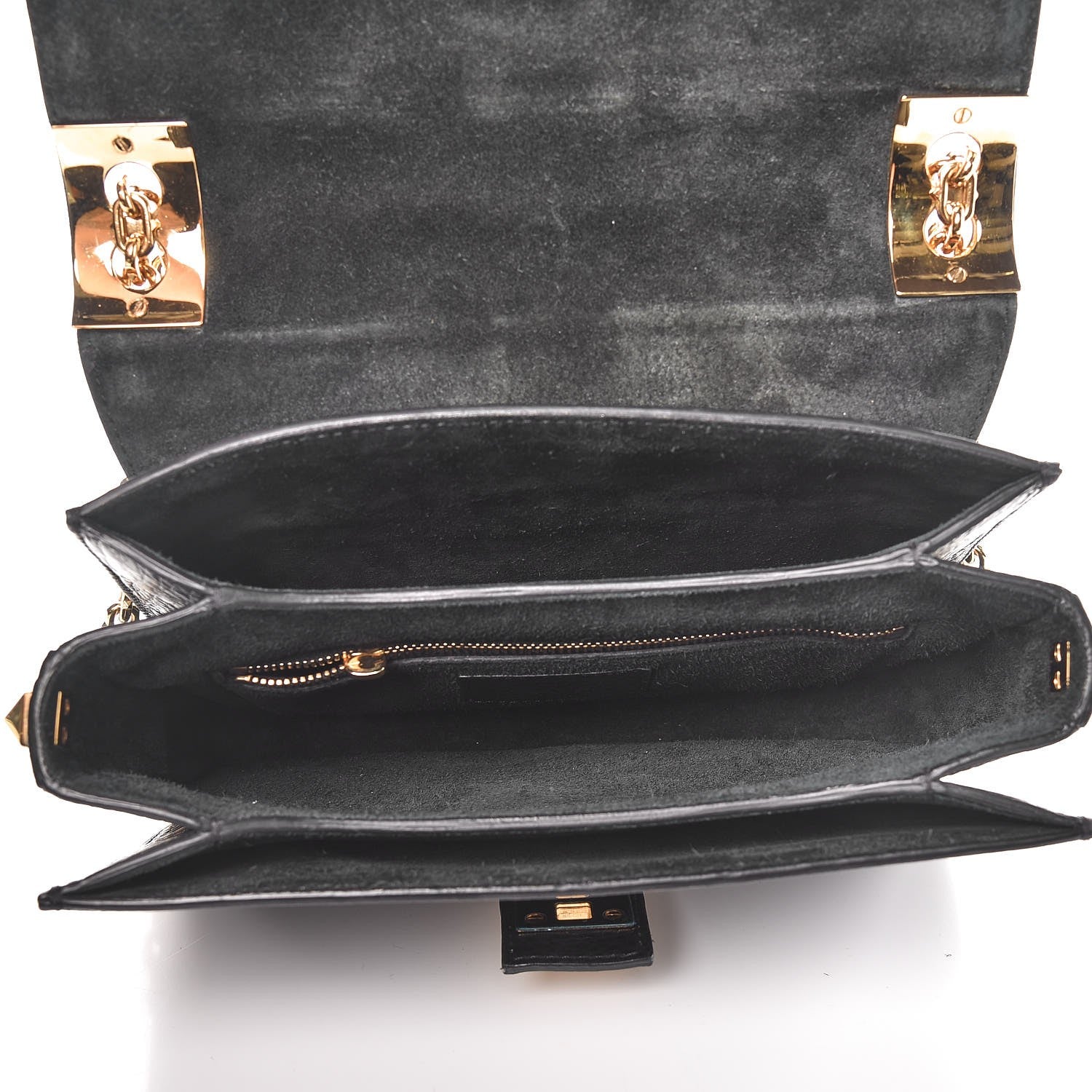 Valentino Garavani Grained Calfskin B-Rockstud Flap Black 5 of 9