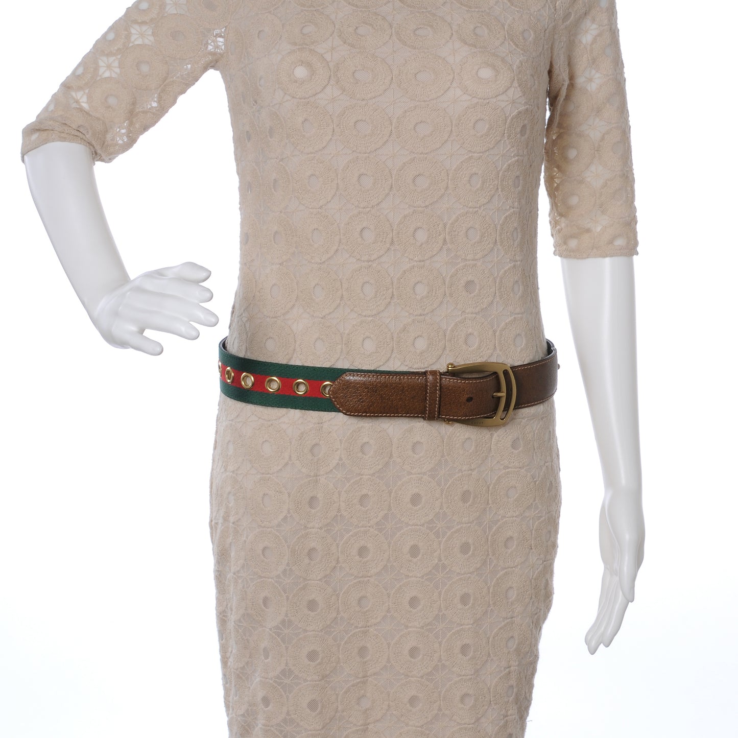 Leather Web Grommet Belt 85 34