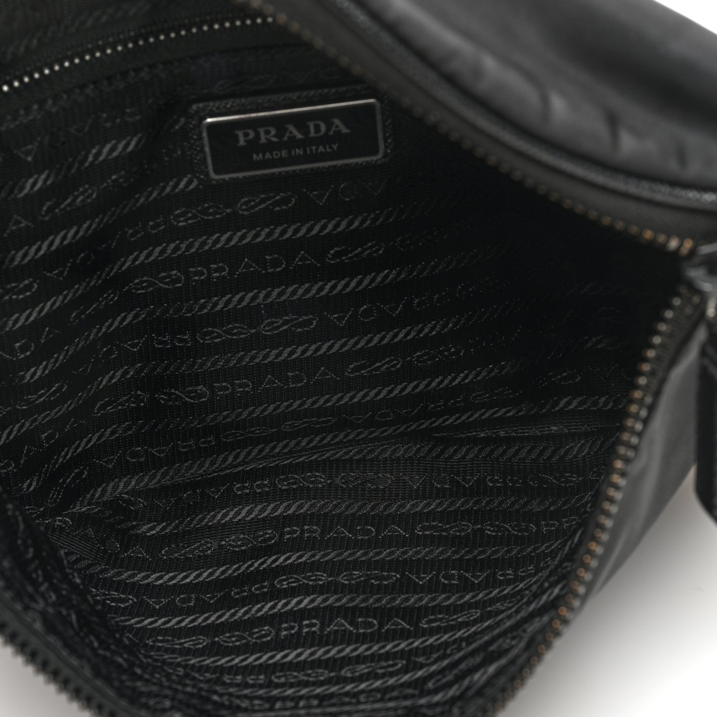 Re-Nylon Saffiano Belt Bag Black