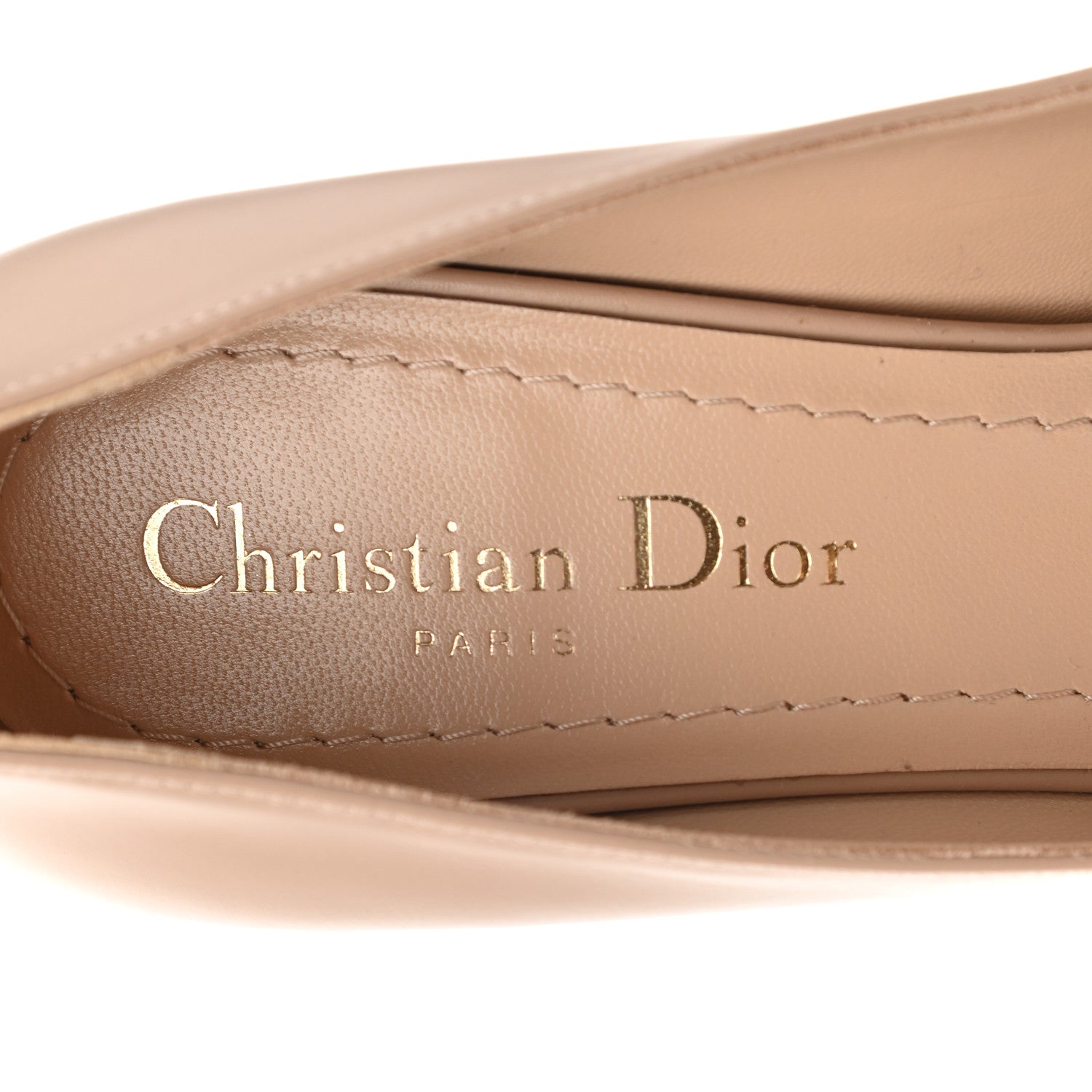 Christian Dior Soft Calfskin Dior Attract Pumps 36 .5 Nude 6 of 8