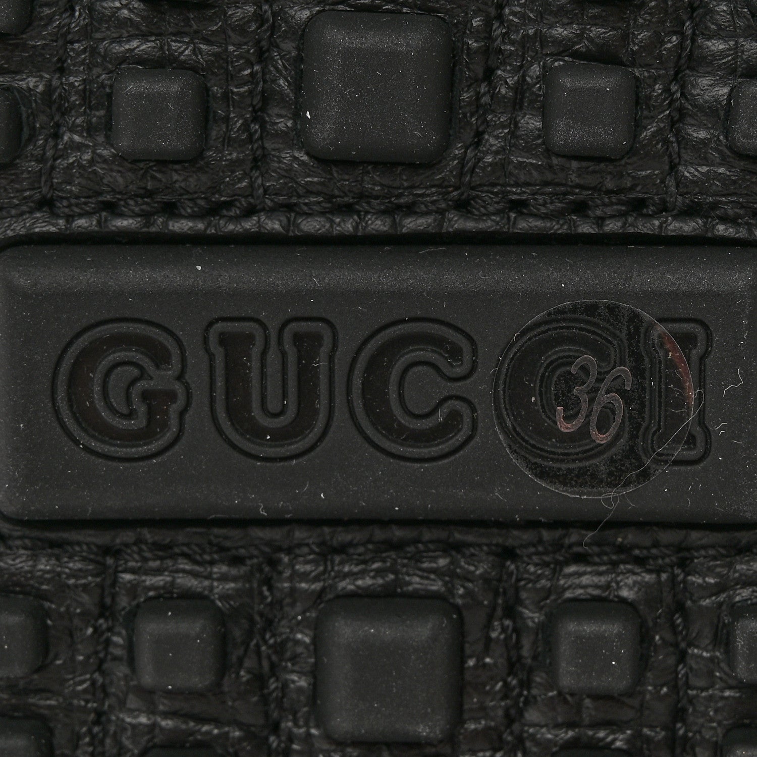 Gucci Textured Calfskin Womens Horsebit Loafers 36 Black 7 of 14