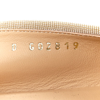 Chanel Lambskin Cap Toe CC Ballerina Flats 36.5 Beige Black 8 of 9