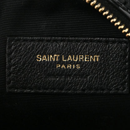 Saint Laurent Patent Crocodile Embossed Round Belt Bag Black 6 of 10
