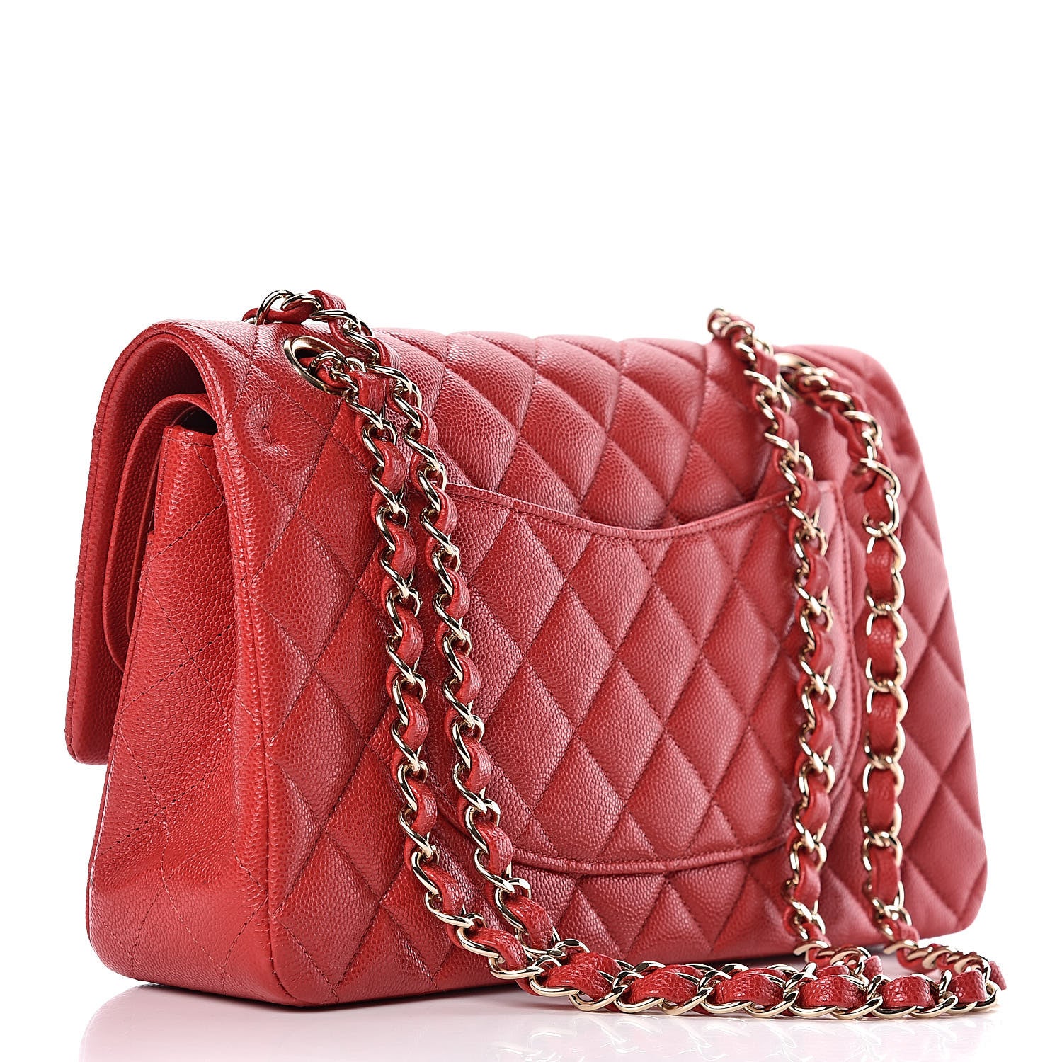 Chanel Caviar Quilted Medium Double Flap Red 4 of 11