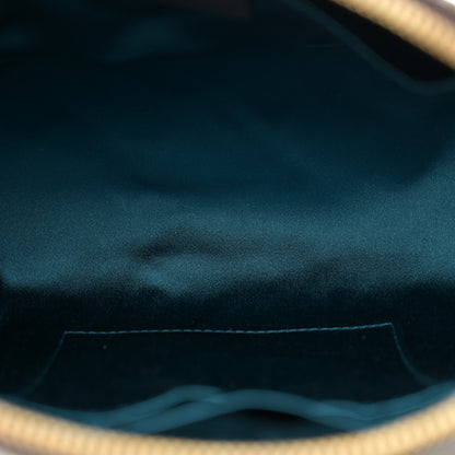 Gucci GG Supreme Monogram Textured Dollar Calfskin Web Small Ophidia Dome Shoulder Bag Beige Ebony New Acero 5 of 11