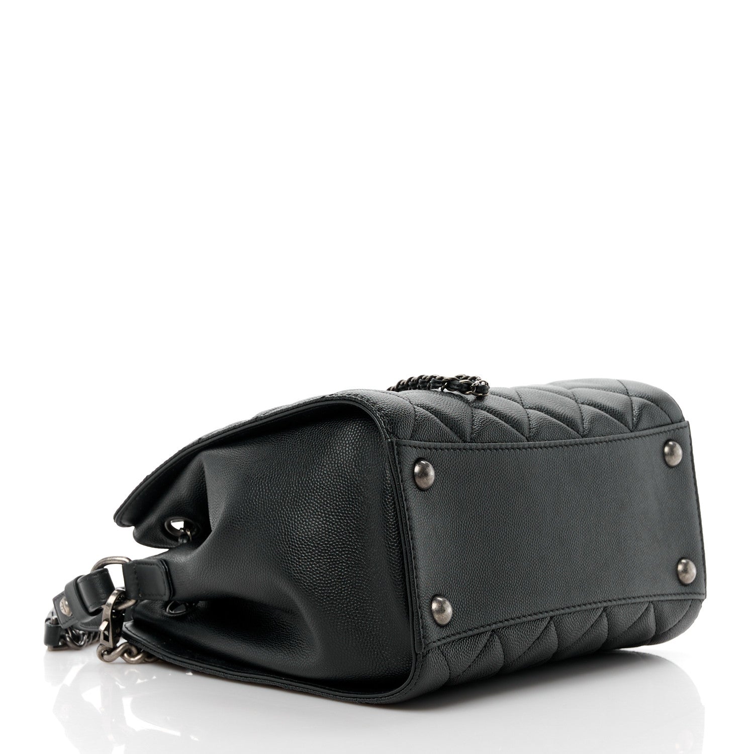 Chanel Caviar Quilted Small CC Bucket Bag Black 4 of 10