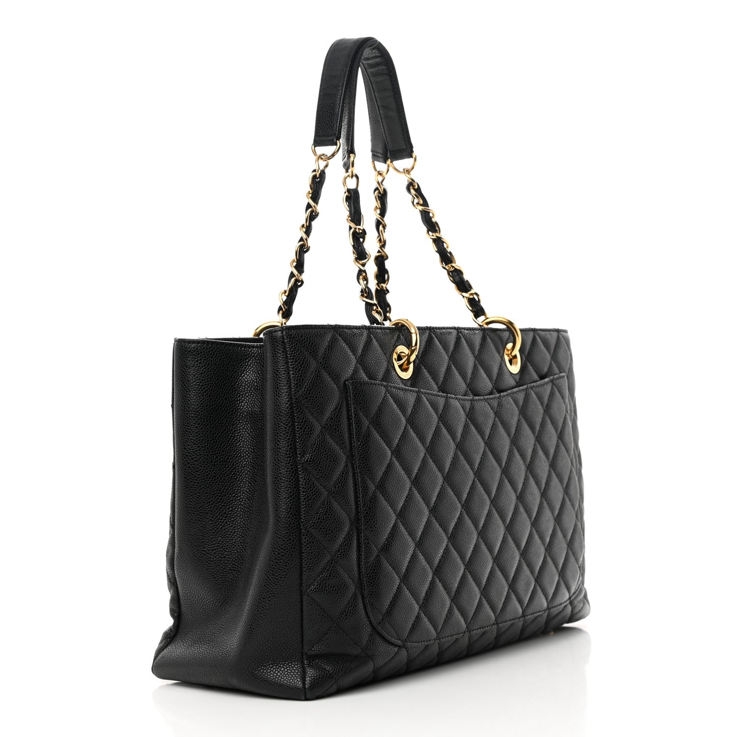 Caviar Quilted XL Grand Shopping Tote GST Black