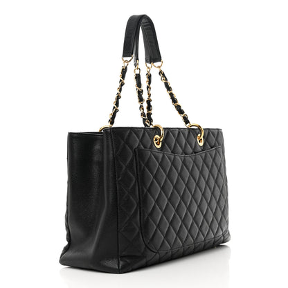 Chanel Caviar Quilted XL Grand Shopping Tote GST Black 3 of 16