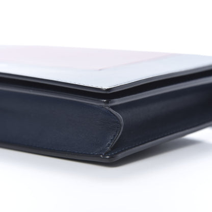 Celine Smooth Lambskin Frame Evening Chain Clutch Steel Blue Plum 10 of 10