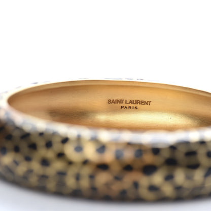 Saint Laurent Brass Enamel Bracelet S Black Gold 5 of 5