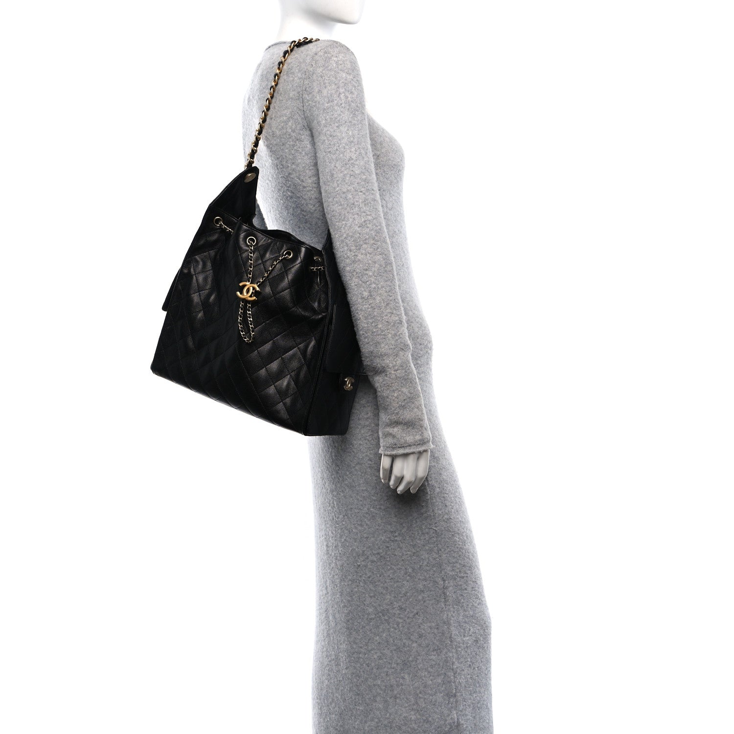 Chanel Caviar Quilted Medium Chanel 25 Handbag Black 2 of 11
