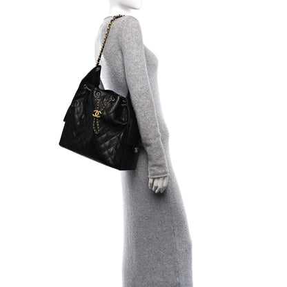 Chanel Caviar Quilted Medium Chanel 25 Handbag Black 2 of 11