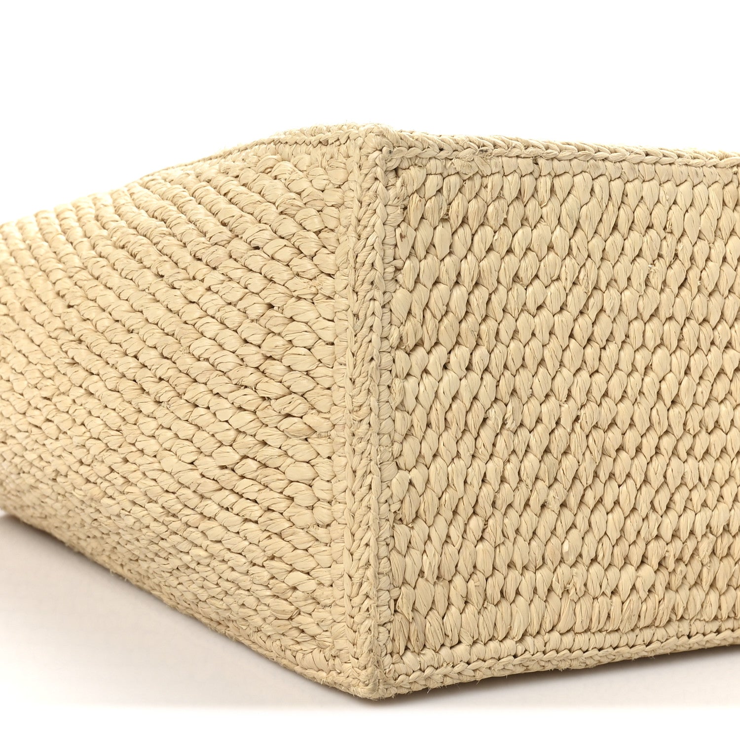 Celine Raffia Calfskin Triomphe Small Cabas Thais Tan 9 of 10