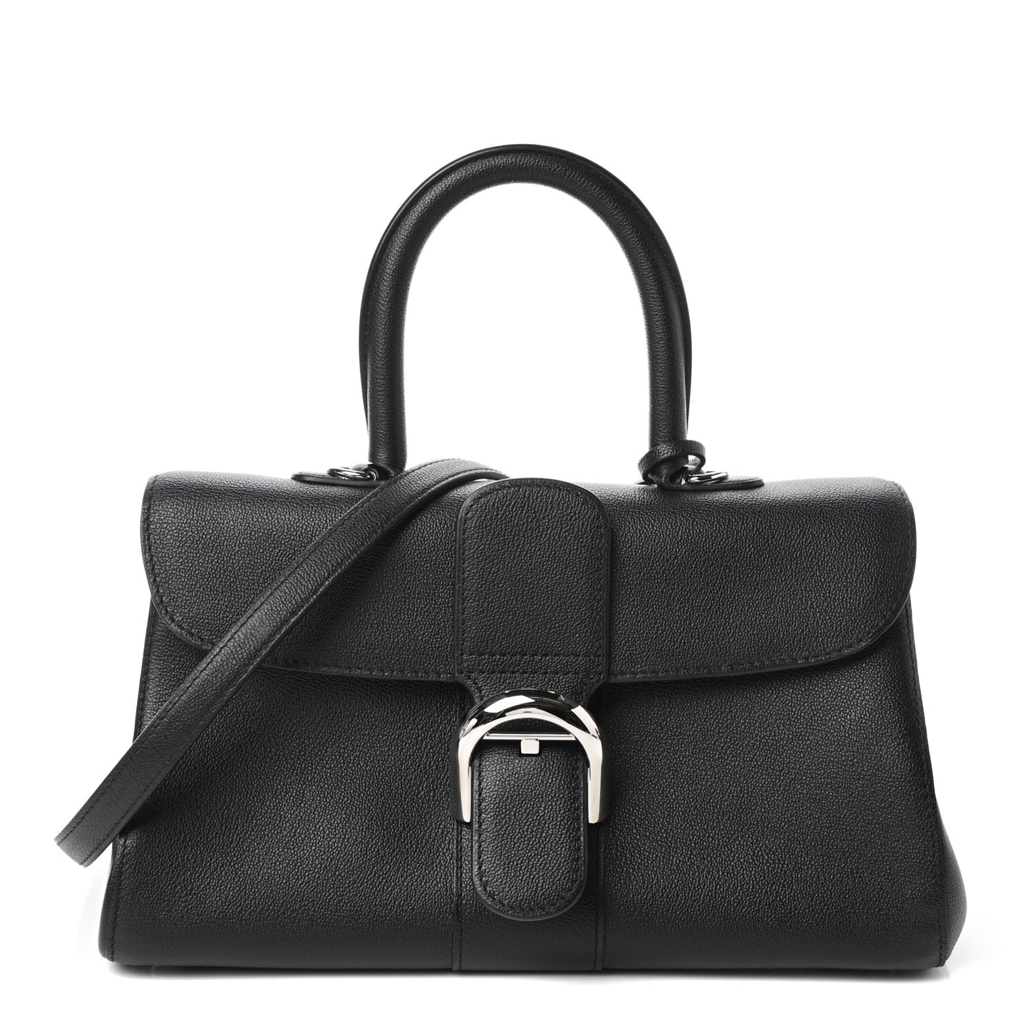 Calfskin Mini Brillant East West Satchel Black