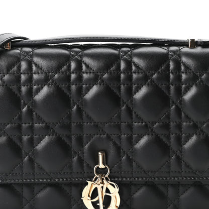 Christian Dior Lambskin Cannage My Dior Top Handle Bag Black 7 of 10
