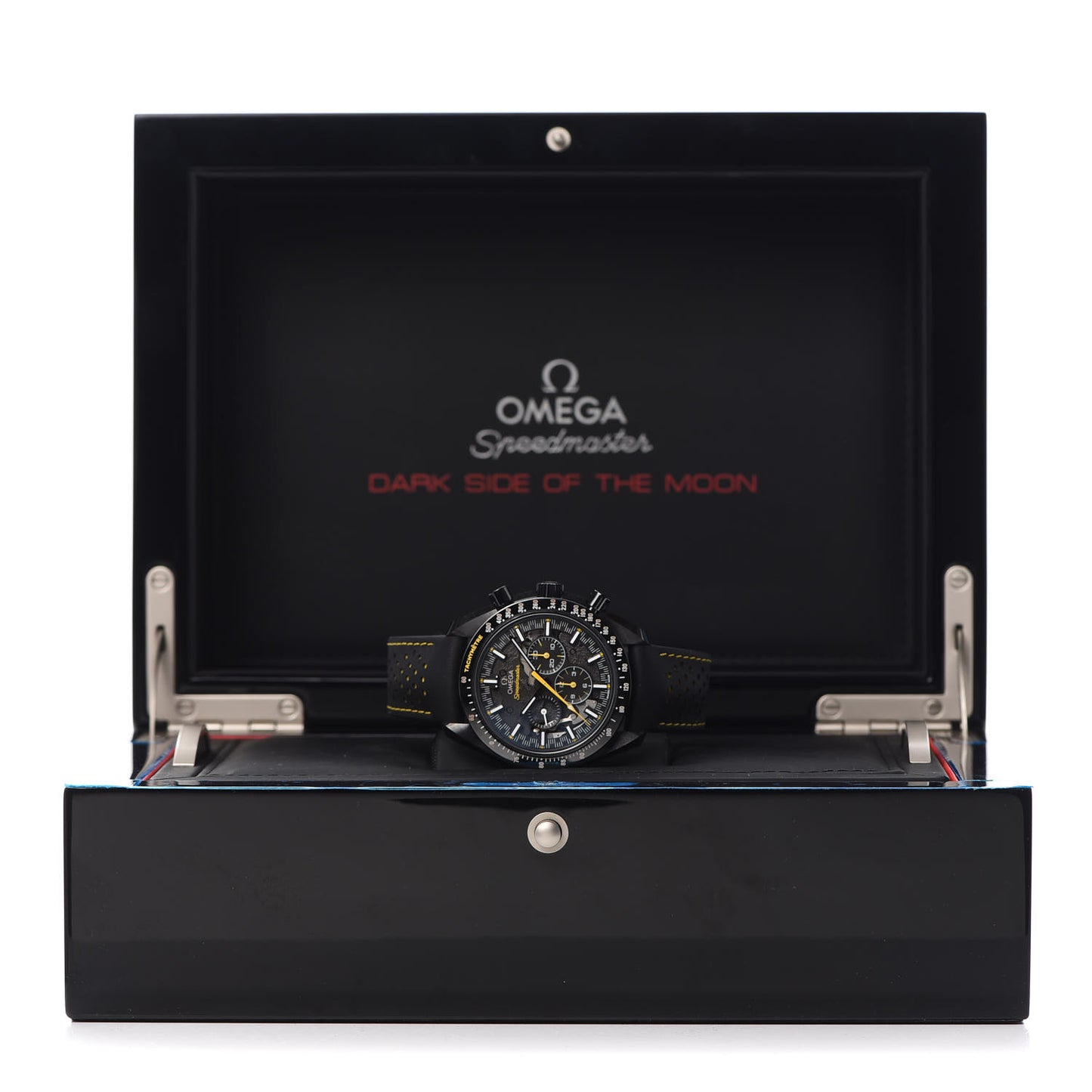Ceramic Calfskin 44mm Speedmaster "Dark Side Of The Moon" Chronograph Manual Winding Watch Black 311.92.44.30.01.001