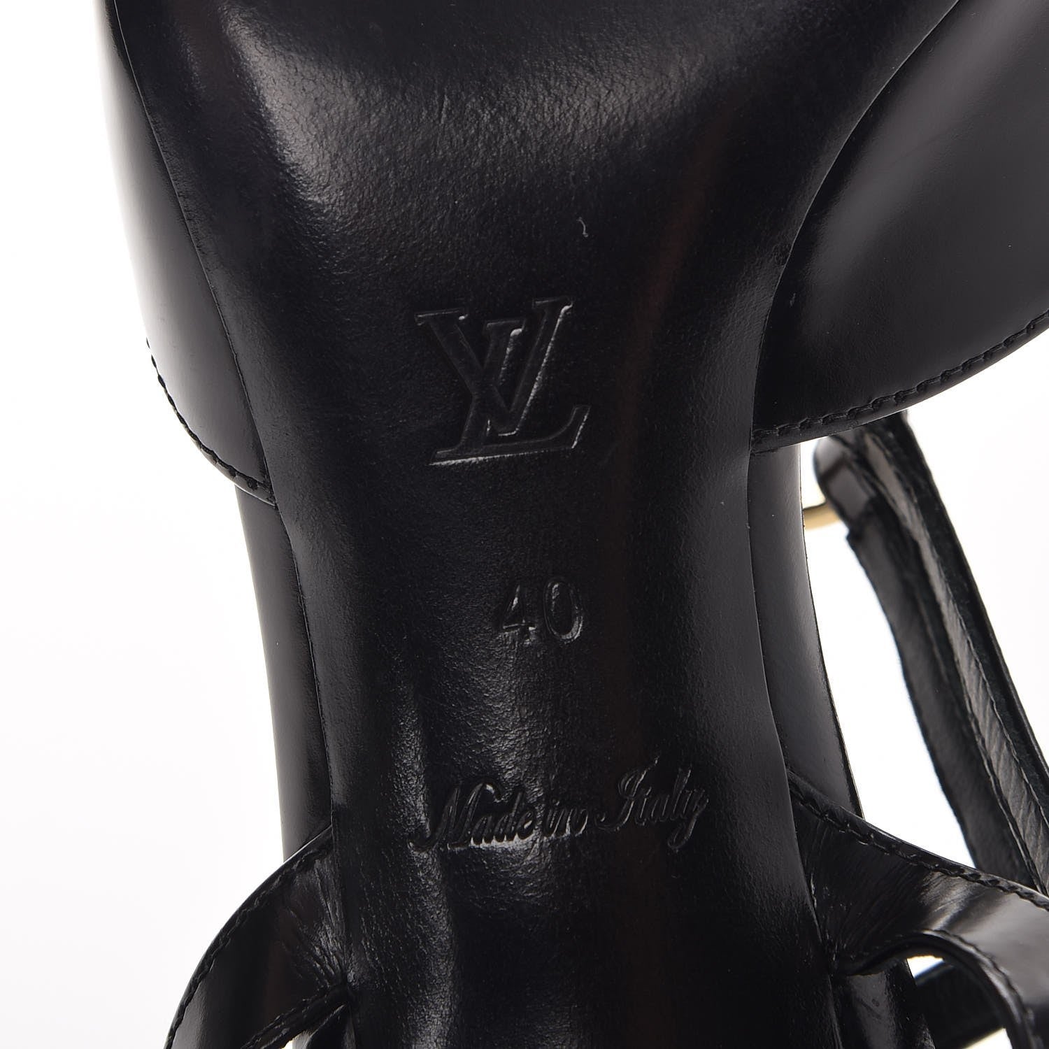 Louis Vuitton Leather Wynwood Strappy Open Back Pumps 40 Black 8 of 10