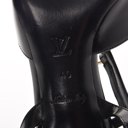 Louis Vuitton Leather Wynwood Strappy Open Back Pumps 40 Black 8 of 10