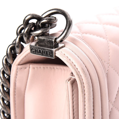 Chanel Lambskin Quilted Large Boy Flap Light Pink 11 of 15