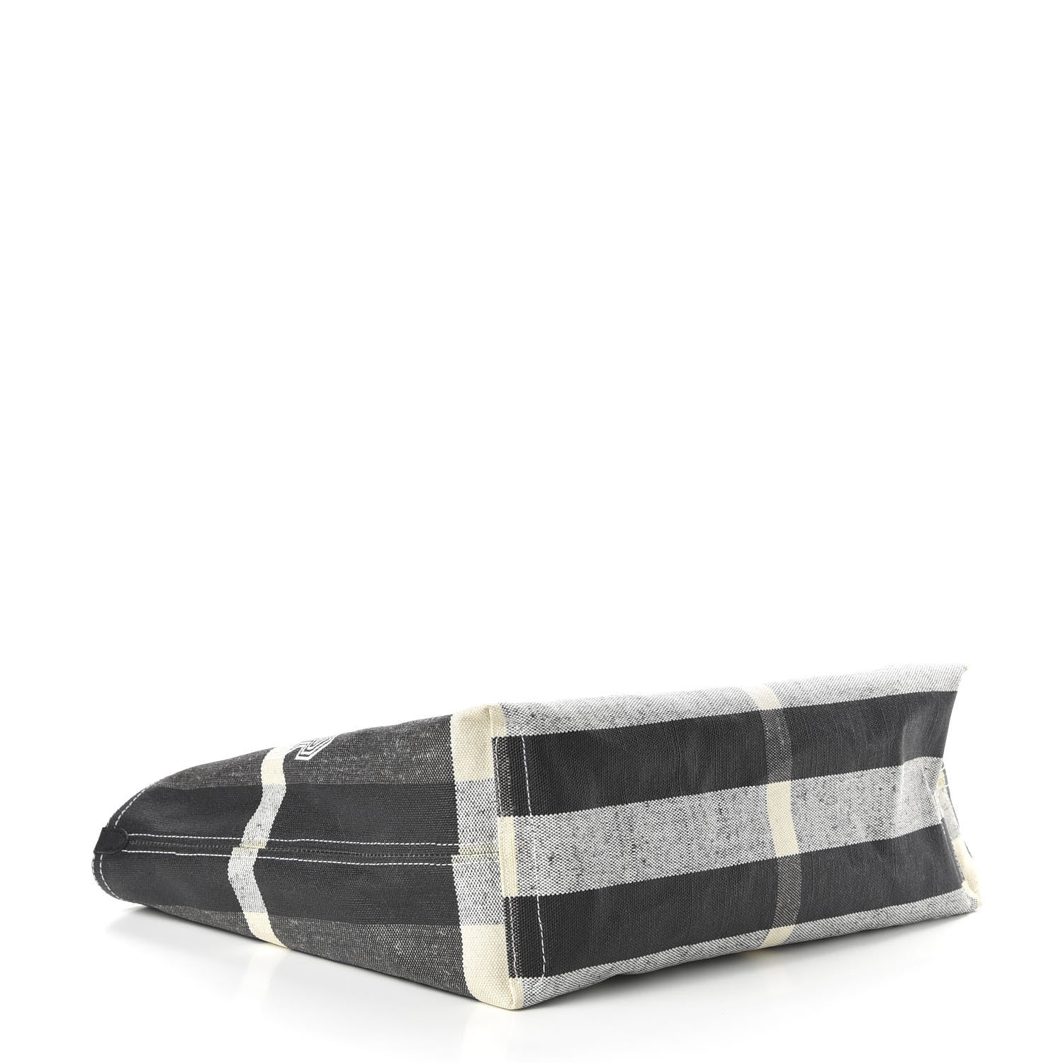 Burberry Coated Canvas Mega Check Medium Doodle Tote Black White 4 of 16