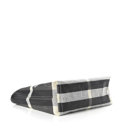 Burberry Coated Canvas Mega Check Medium Doodle Tote Black White 4 of 16