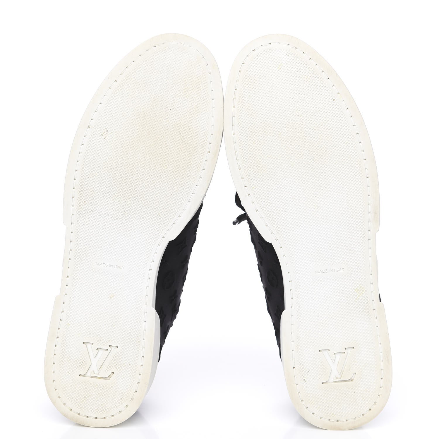 Louis Vuitton Neoprene Suede Embossed Monogram Stellar Low Top Sneakers 35.5 Black 8 of 9