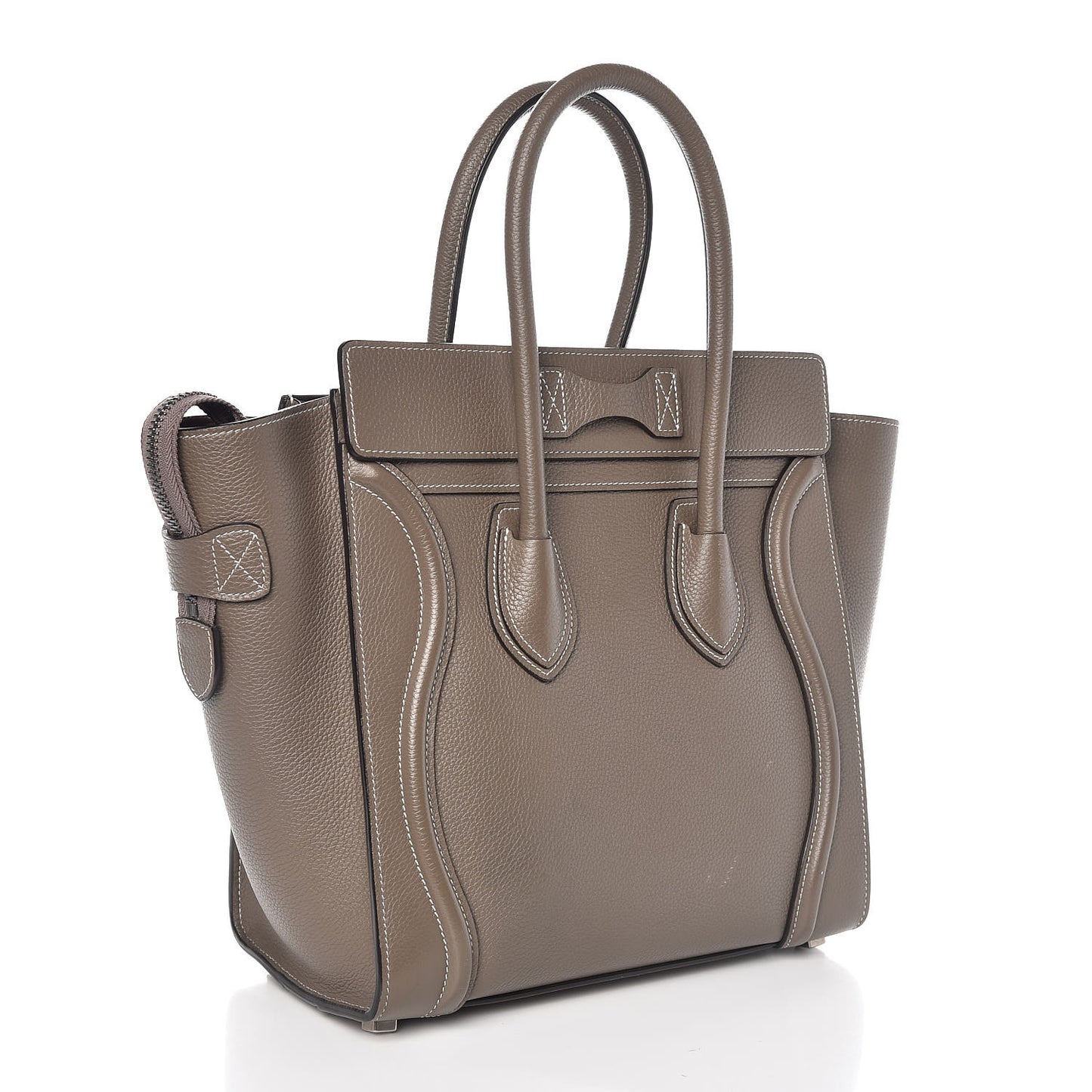 Drummed Calfskin Micro Luggage Souris