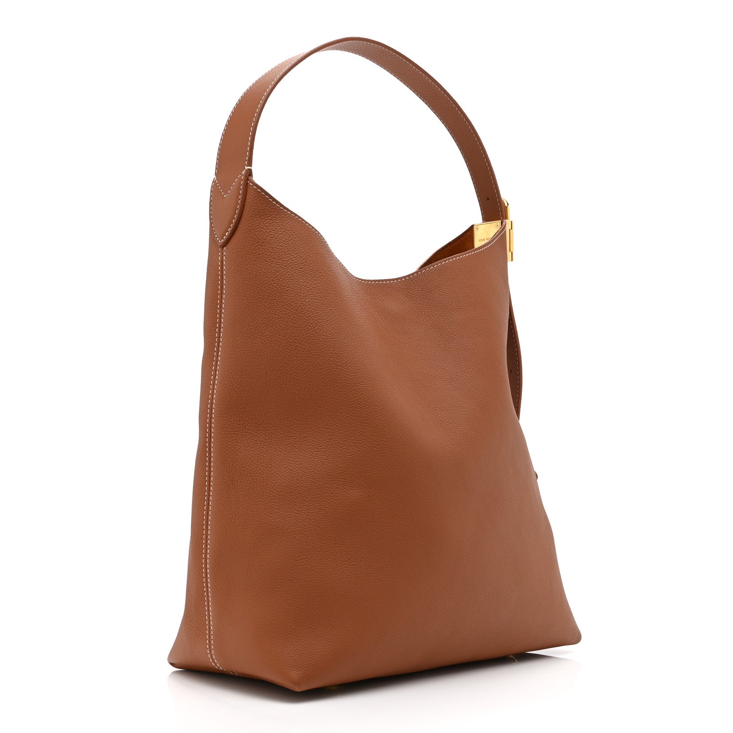 Louis Vuitton Grained Calfskin Low Key Hobo MM Cognac 3 of 10