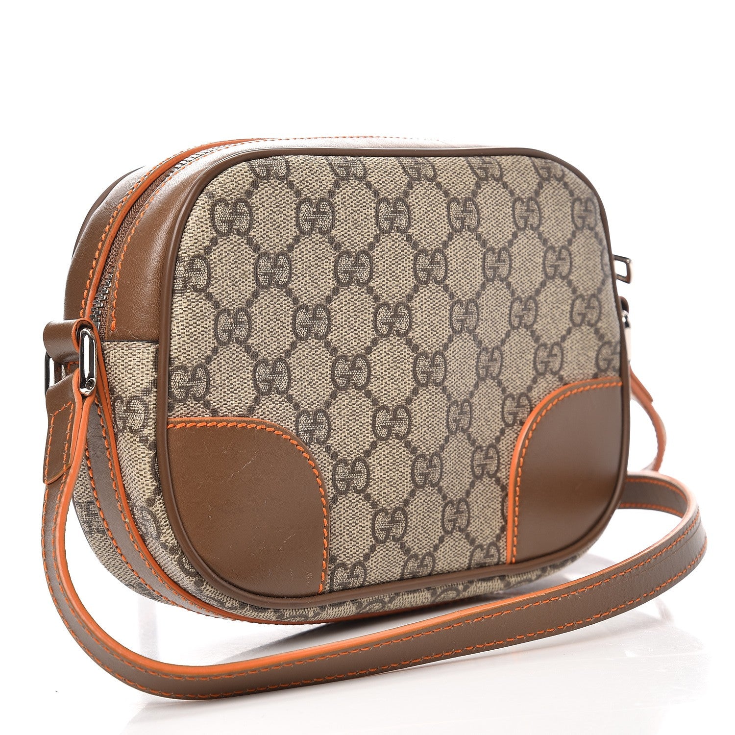 Gucci GG Supreme Monogram Web Small Shoulder Bag Brown 3 of 8