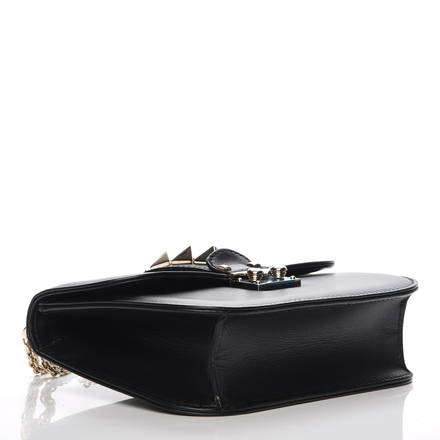 Valentino Garavani Vitello Small Glam Lock Rockstud Flap Black 4 of 6