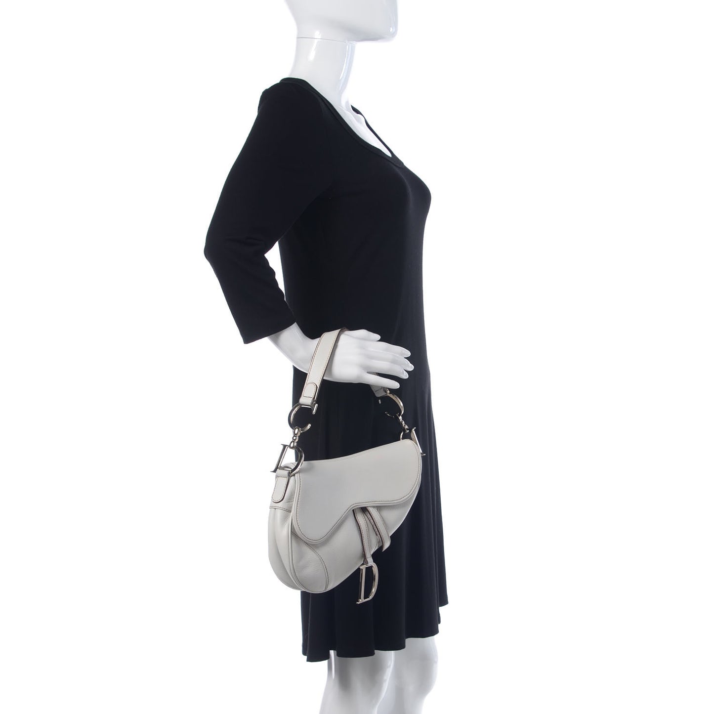 Calfskin Saddle Bag White