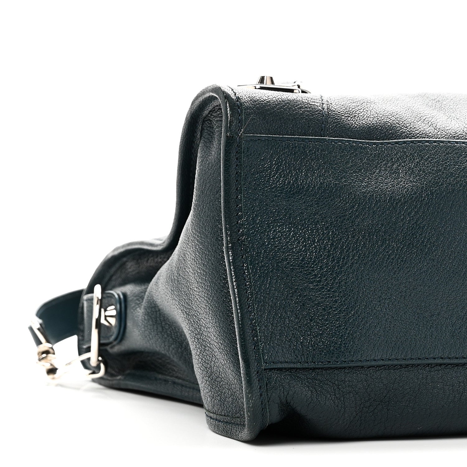 Balenciaga Chevre Silver Metallic Edge Hardware City Bleu Paon 10 of 11