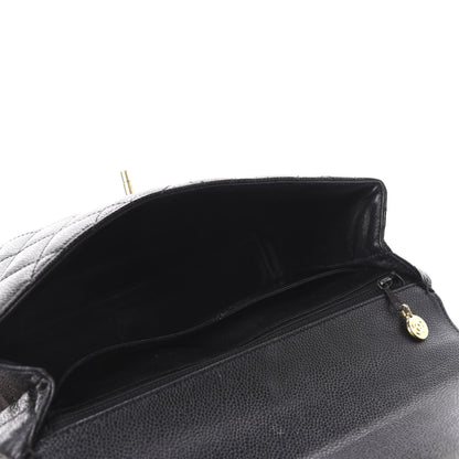 Chanel Caviar Quilted Jumbo Kelly Flap Black 4 of 10