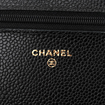 Chanel Caviar Quilted Wallet on Chain WOC Black 6 of 12