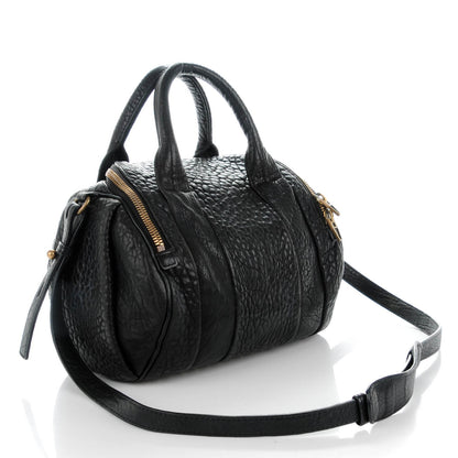 Alexander Wang Pebbled Lambskin Rockie Black Antique Brass Hardware 3 of 8
