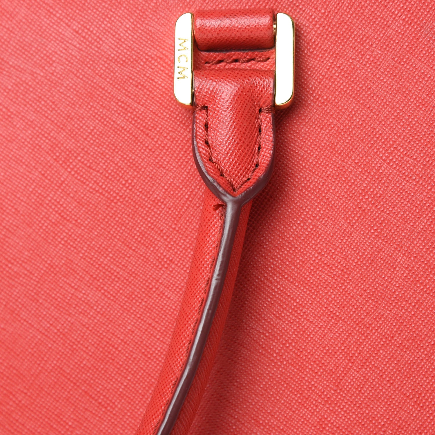 MCM Saffiano Nuovo Tote Hot Coral 13 of 13