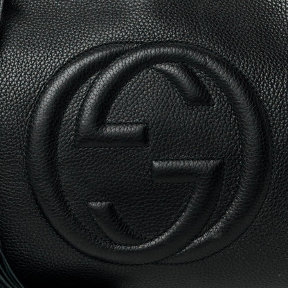 Gucci Pebbled Calfskin Medium Soho Chain Shoulder Bag Black 10 of 14