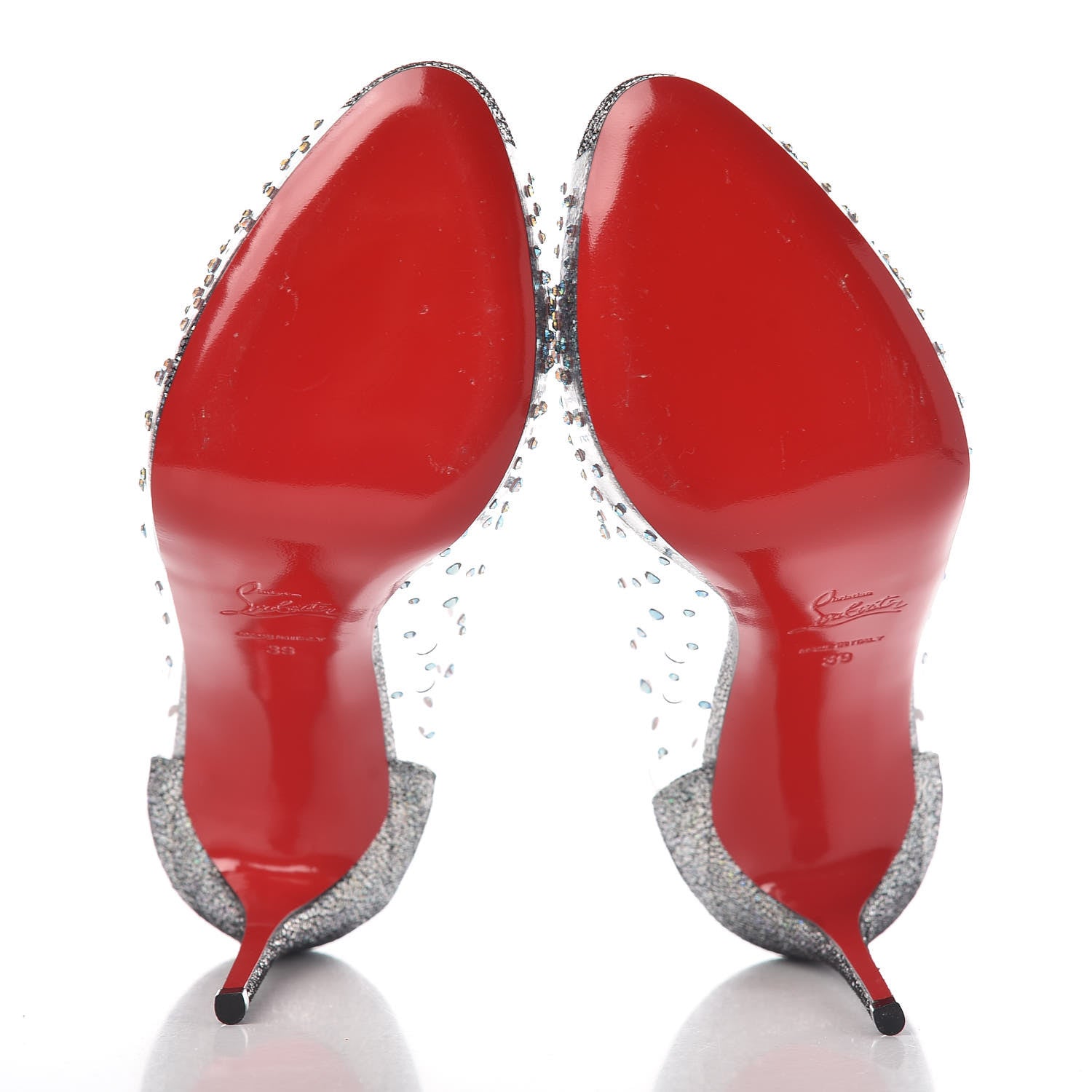 Christian Louboutin PVC Very Strass 120 Pumps 39 Version Silver 5 of 8