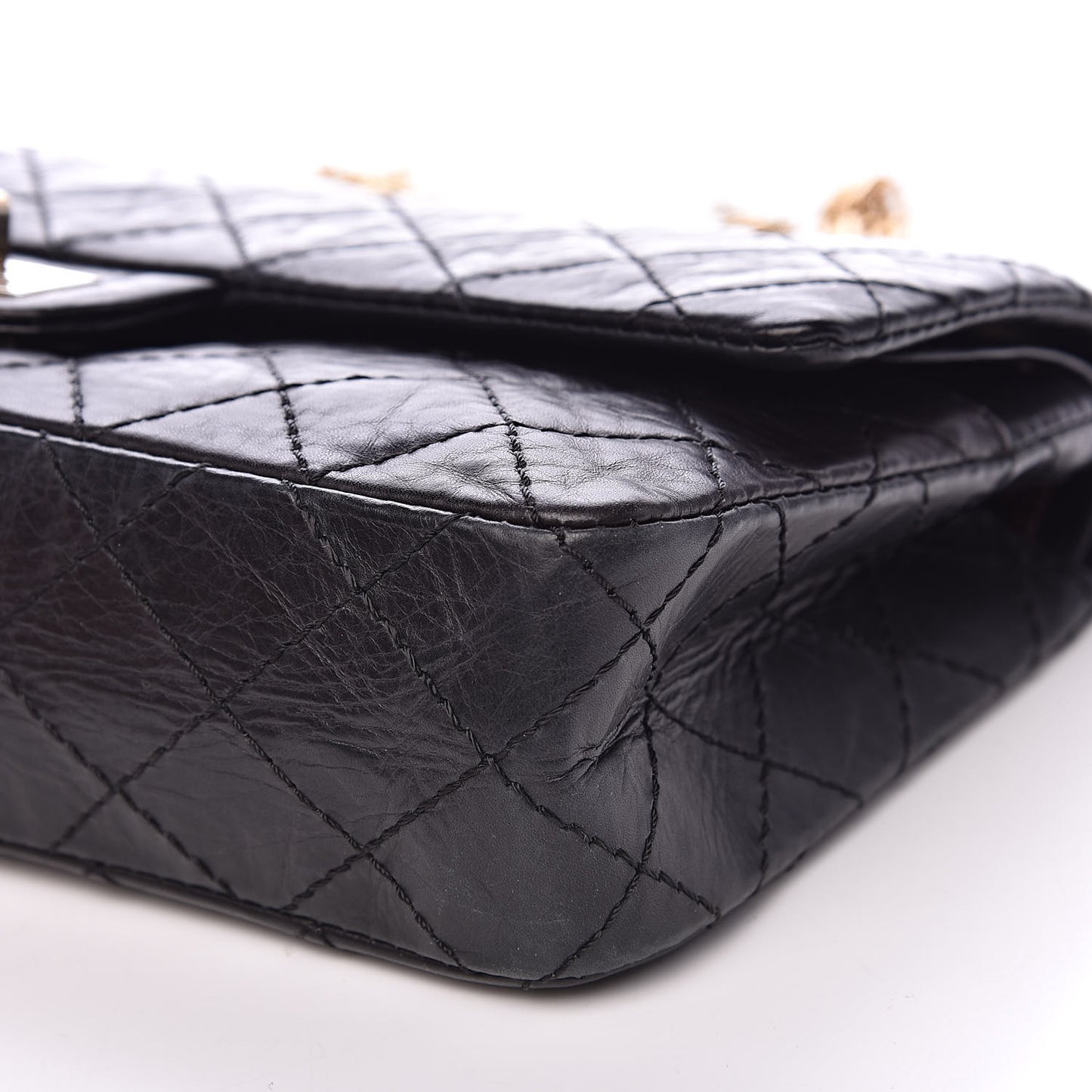 Aged Calfskin 50th Anniversary 2.55 Reissue 225 Flap Black