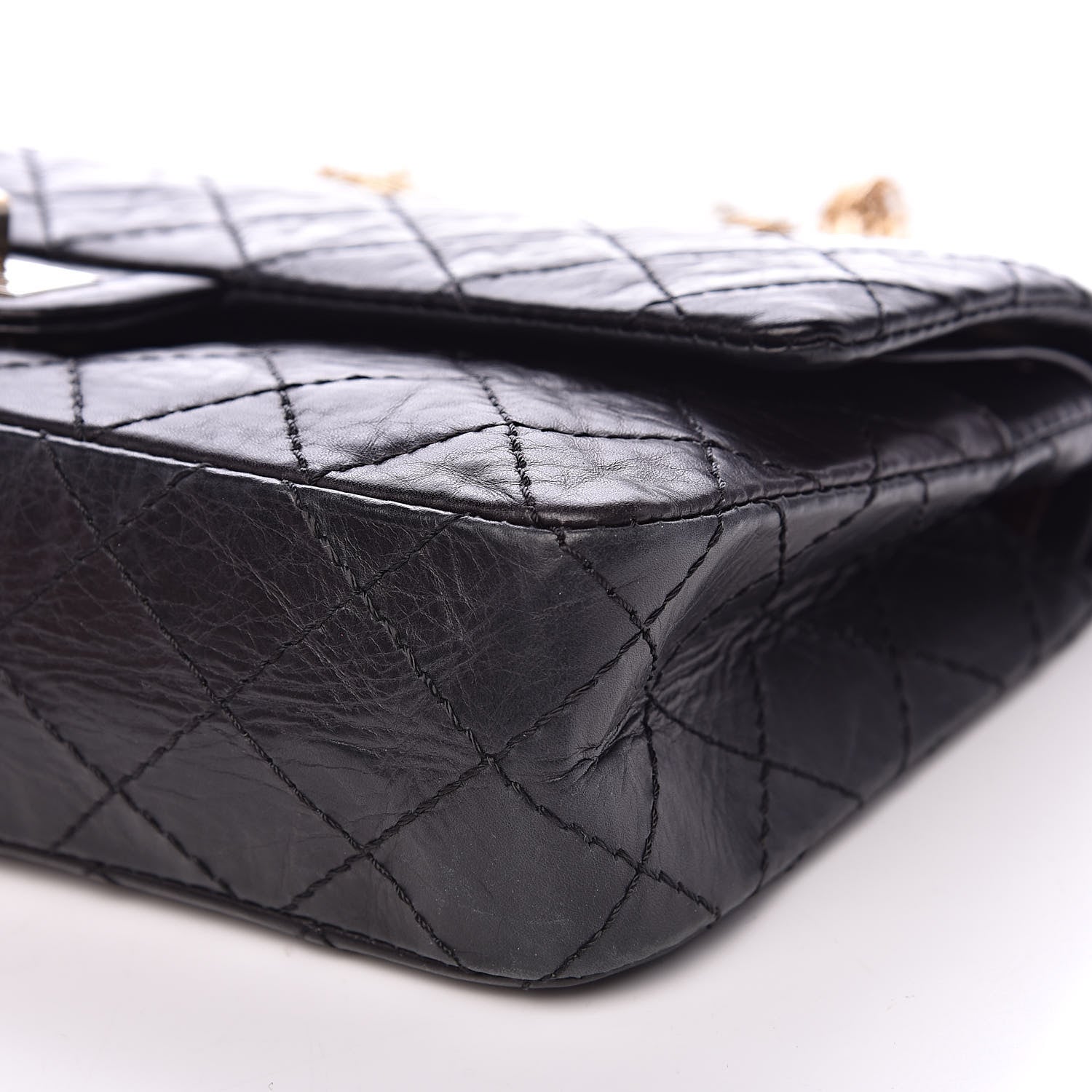 Chanel Aged Calfskin 50th Anniversary 2.55 Reissue 225 Flap Black 9 of 14